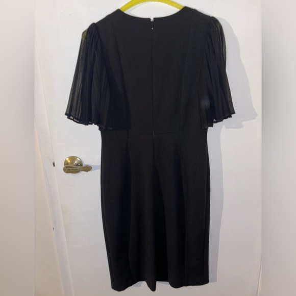 Black Calvin Klein Fanned Sleeve Dress - Picture 2 of 4